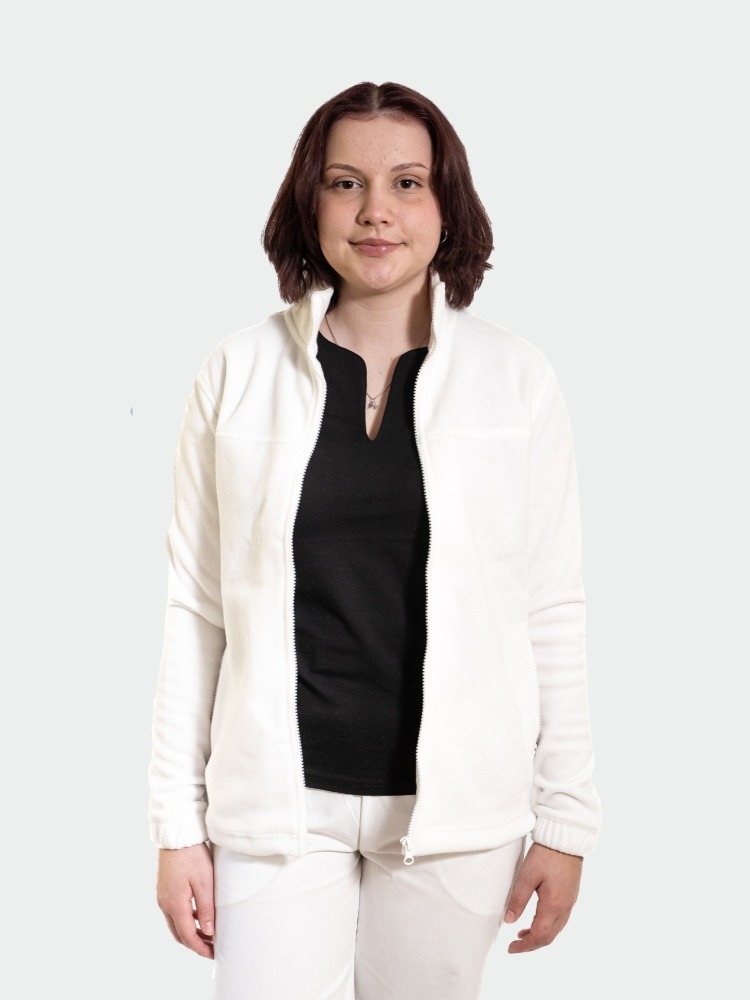 dámská fleecová mikina bílá