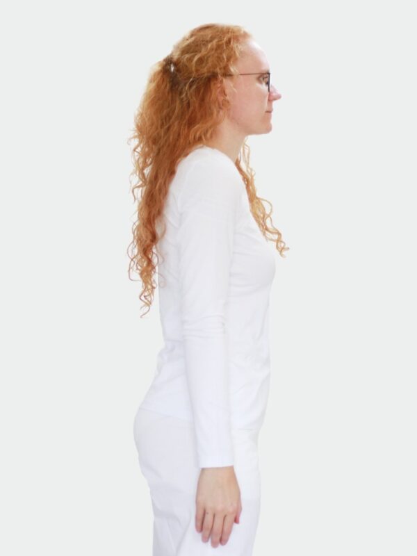 Dámské bílé triko s dlouhým rukávem SLIM 139 Malfini - boční pohled