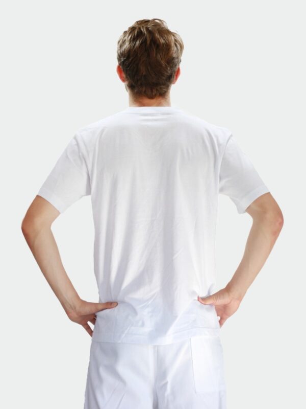 Pánské tričko bílé do V s krátkým rukávem