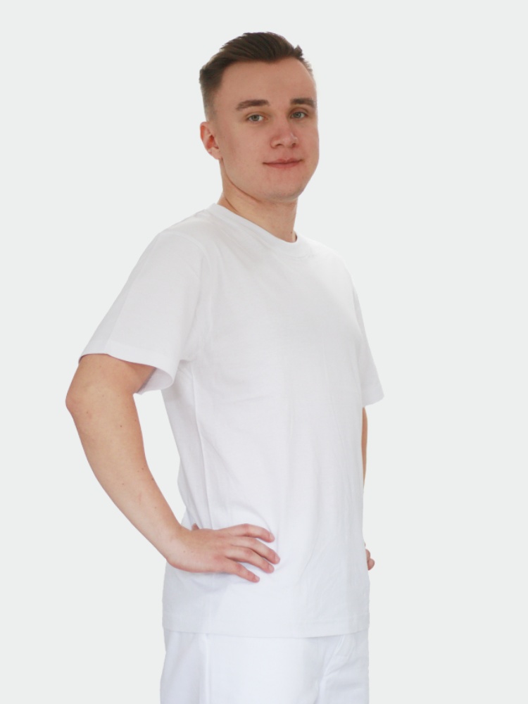 Bílé pánské tričko s krátkým rukávem