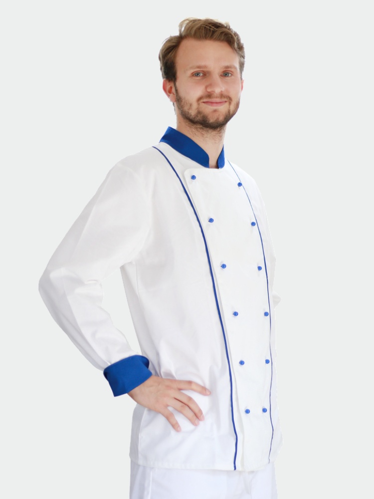 Kuchařský dvouřadý rondon s modrou kombinací (druhá velikost)