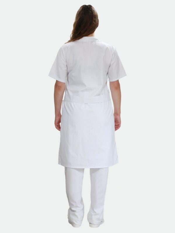 Dámský bílý kuchařský plášť s krátkým rukávem