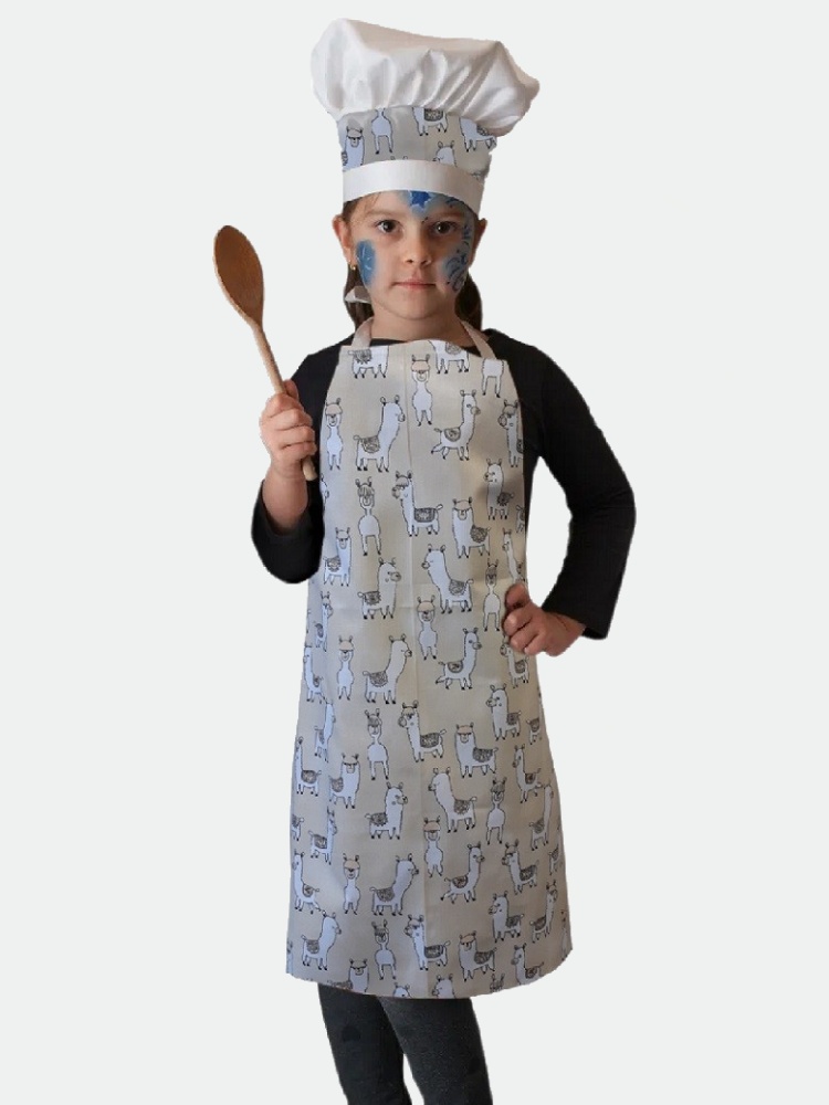 Dětská kuchařská sada lamy - čepice, zástěra