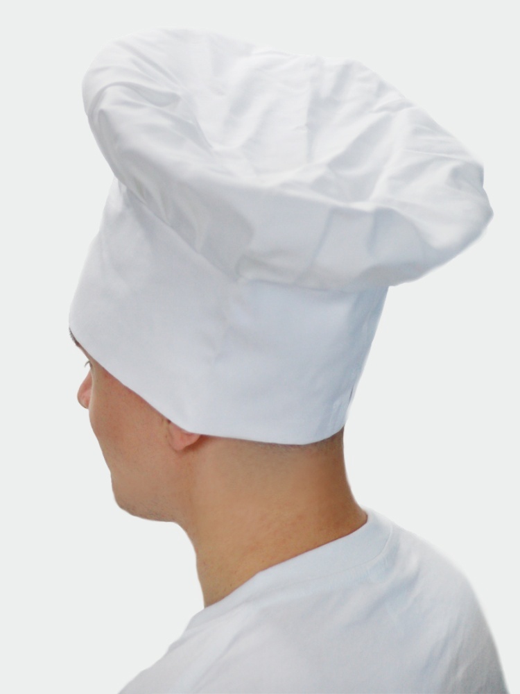 Vysoká kuchařská čepice bílá