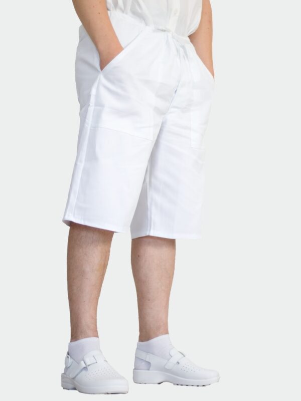 Pánské krátké kuchařské kalhoty bílé