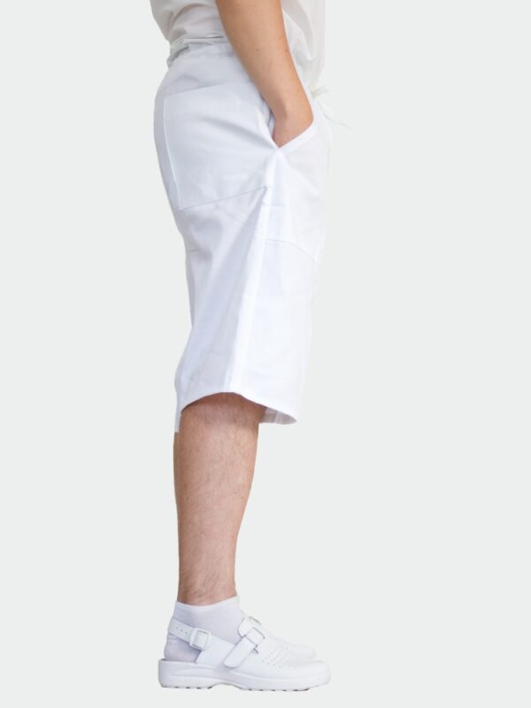 Pánské krátké kuchařské kalhoty bílé